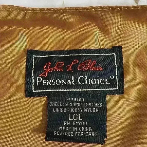 John L Blair Personal Choice Vintage Mens Tan/Camel Suede Snap Front Vest Large - Picture 5 of 6